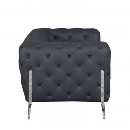 GUF 970 Sofa with Loveseat - Dark Gray, Genuine Italian Leather