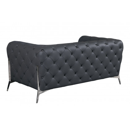 GUF 970 Sofa with Loveseat - Dark Gray, Genuine Italian Leather