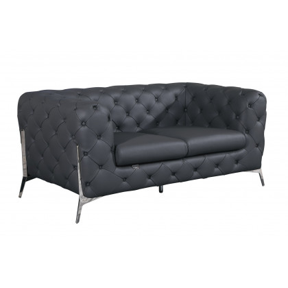 GUF 970 Sofa with Loveseat - Dark Gray, Genuine Italian Leather