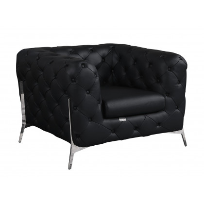 GUF 970 Sofa Set - Black, Genuine Italian Leather