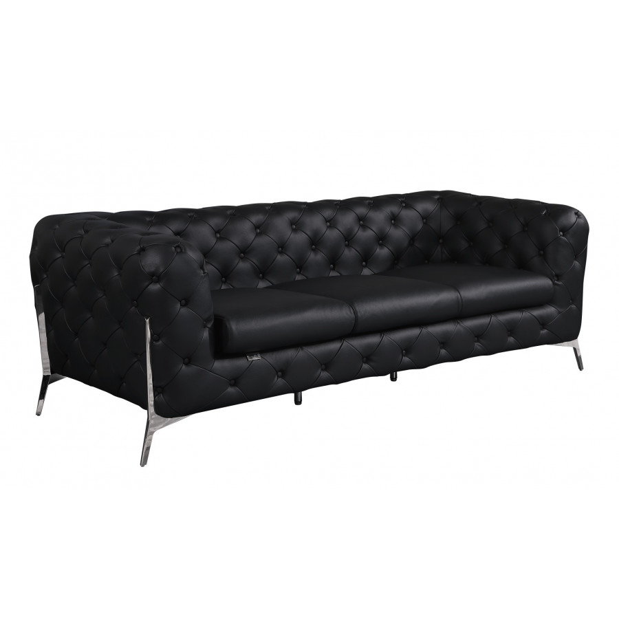 GUF 970 Sofa - Black, Genuine Italian Leather