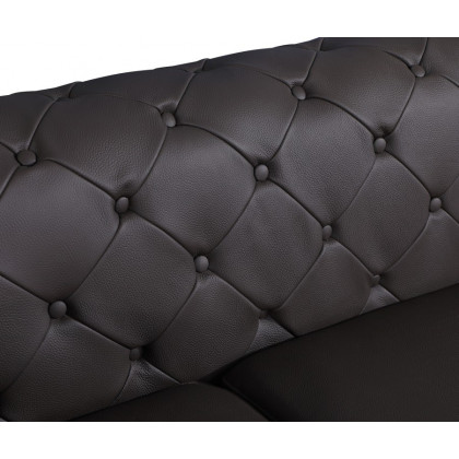 GUF 970 Sofa with Loveseat - Brown, Genuine Italian Leather