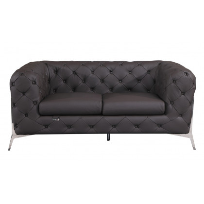 GUF 970 Sofa with Loveseat - Brown, Genuine Italian Leather