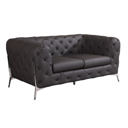 GUF 970 Sofa with Loveseat - Brown, Genuine Italian Leather