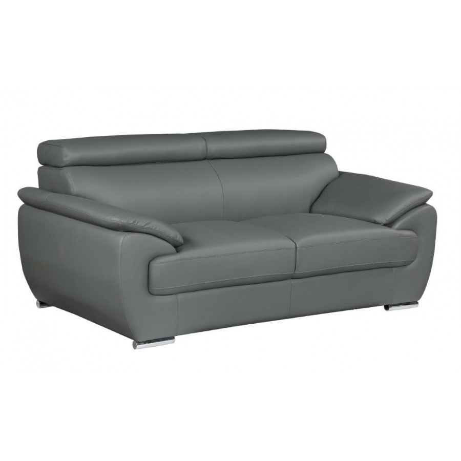 GUF 4571 Loveseat - Gray, Leather Match
