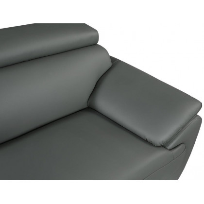 GUF 4571 Loveseat - Gray, Leather Match