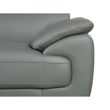 GUF 4571 Loveseat - Gray, Leather Match