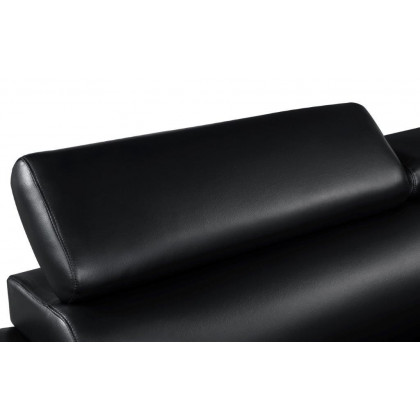 GUF 4571 Loveseat - Black, Leather Match