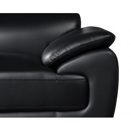 GUF 4571 Loveseat - Black, Leather Match
