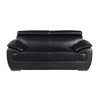 GUF 4571 Loveseat - Black, Leather Match