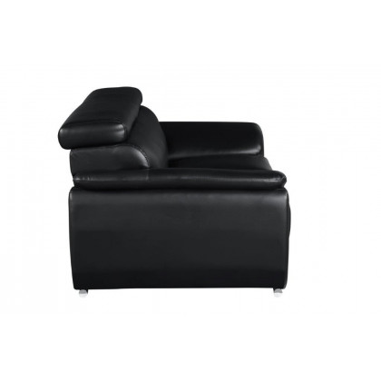 GUF 4571 Loveseat - Black, Leather Match