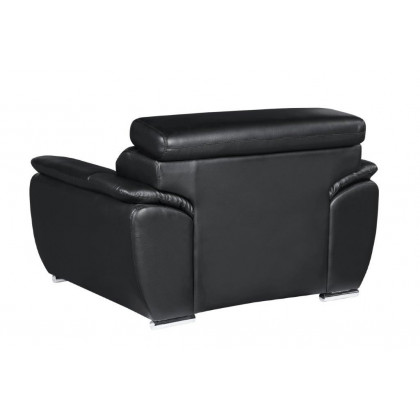 GUF 4571 Armchair - Black, Leather Match