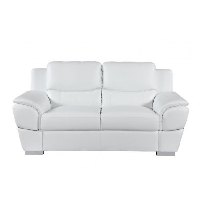 GUF 4572 Loveseat - White, Leather Match