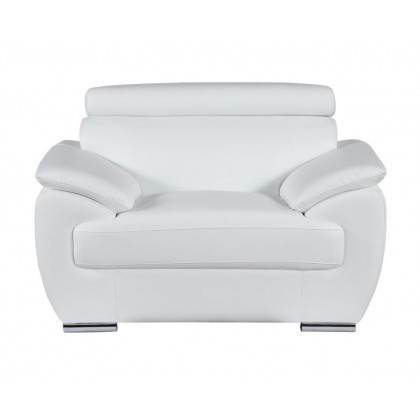 GUF 4571 Armchair - White, Leather Match