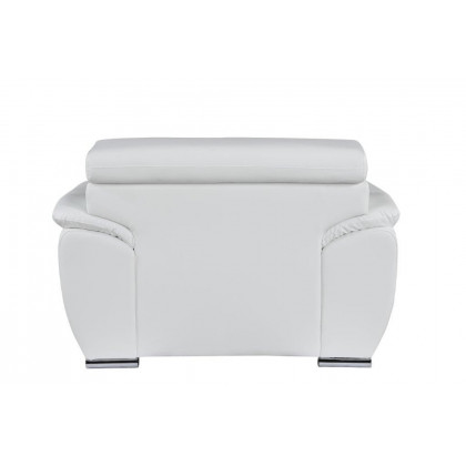 GUF 4571 Armchair - White, Leather Match