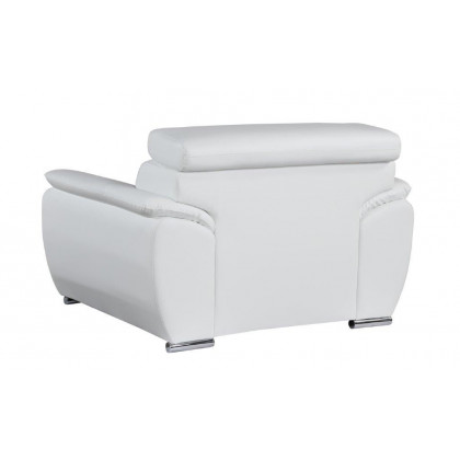GUF 4571 Armchair - White, Leather Match
