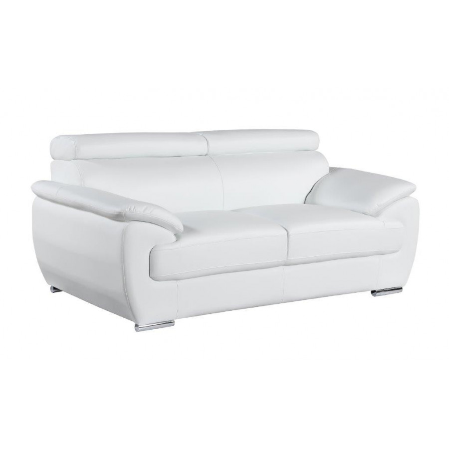 GUF 4571 Loveseat - White, Leather Match