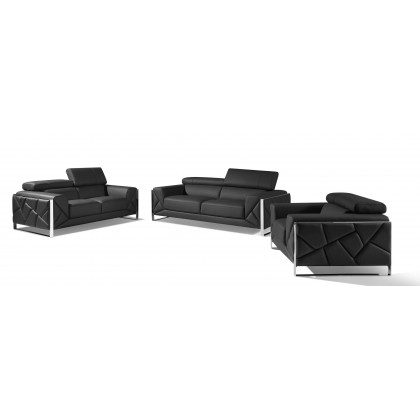 GUF 903 Sofa Set - Dark Gray, Genuine Italian Leather