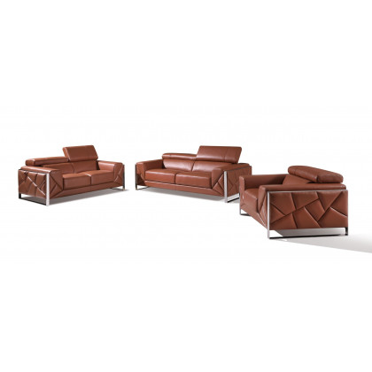 GUF 903 Sofa Set - Camel, Genuine Italian Leather