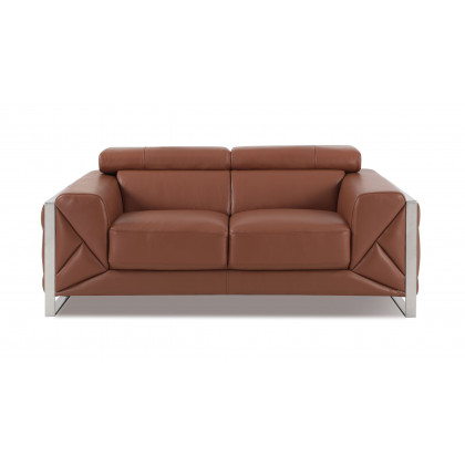 GUF 903 Sofa with Loveseat - Camel, Genuine Italian Leather