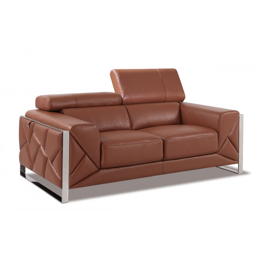 GUF 903 Loveseat - Camel, Genuine Italian Leather