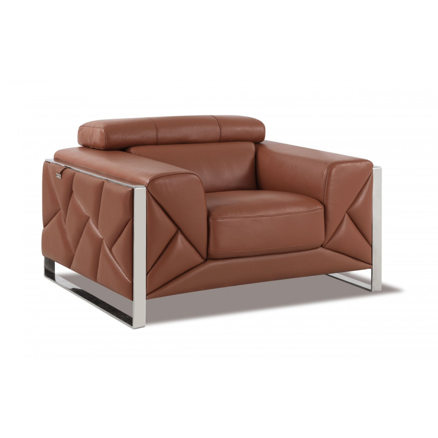 GUF 903 Armchair - Camel, Genuine Italian Leather