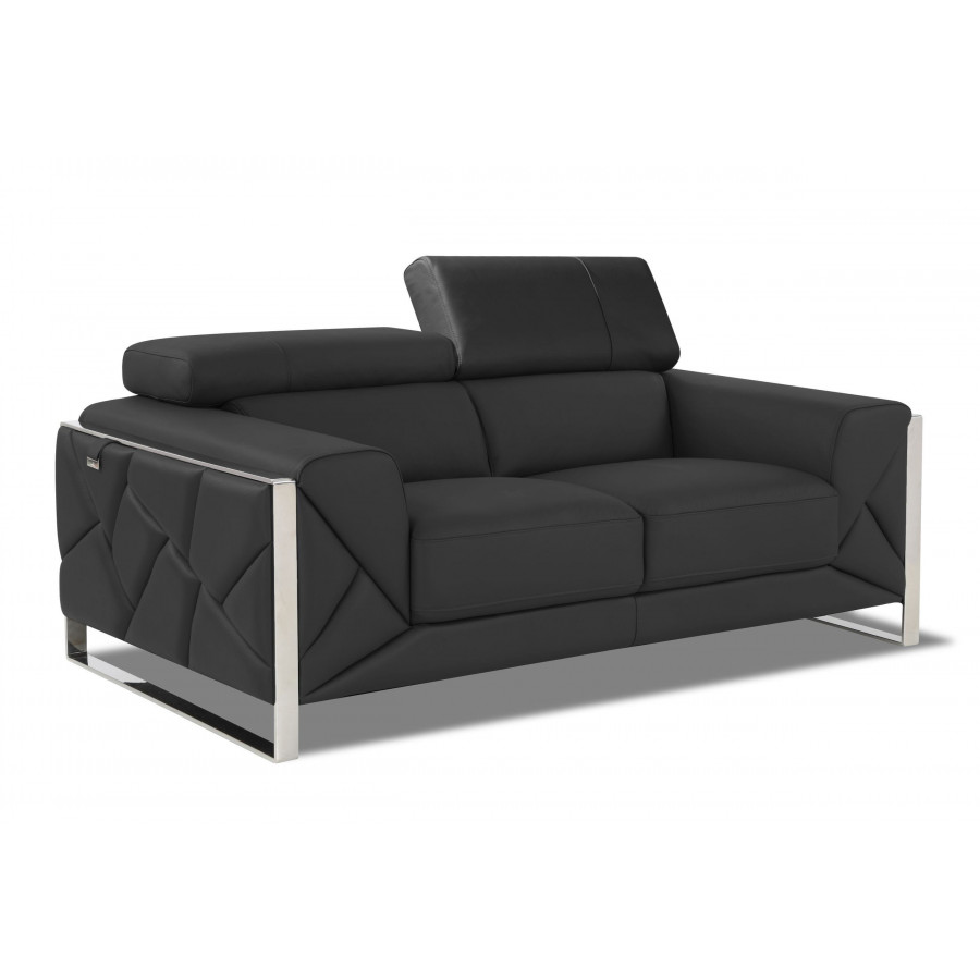 GUF 903 Loveseat - Dark Gray, Genuine Italian Leather