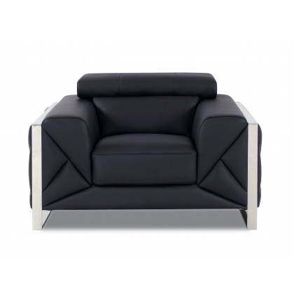 GUF 903 Armchair - Black, Genuine Italian Leather