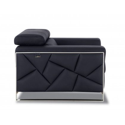 GUF 903 Armchair - Black, Genuine Italian Leather
