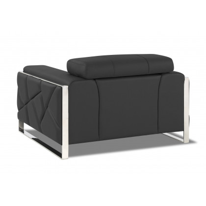 GUF 903 Armchair - Dark Gray, Genuine Italian Leather