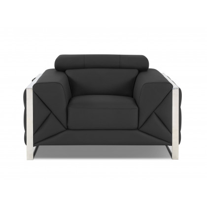 GUF 903 Armchair - Dark Gray, Genuine Italian Leather
