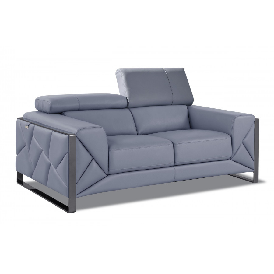 GUF 903 Loveseat - Light Blue, Genuine Italian Leather