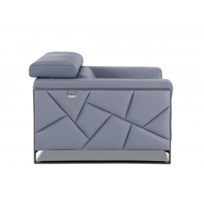 GUF 903 Armchair - Light Blue, Genuine Italian Leather
