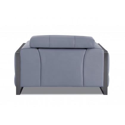 GUF 903 Armchair - Light Blue, Genuine Italian Leather