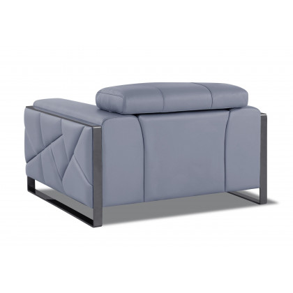 GUF 903 Armchair - Light Blue, Genuine Italian Leather