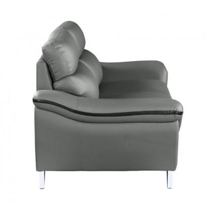 GUF 168 Loveseat - Gray, Leather Match