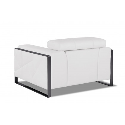 GUF 903 Armchair - White, Genuine Italian Leather