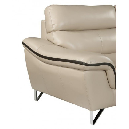 GUF 168 Sofa - Beige, Leather Match