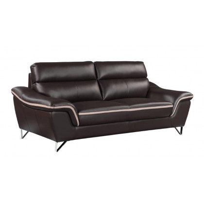 GUF 168 Sofa - Brown, Leather Match