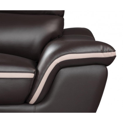 GUF 168 Loveseat - Brown, Leather Match