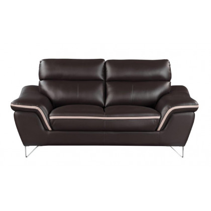 GUF 168 Loveseat - Brown, Leather Match