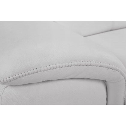 GUF 9762 Power Reclining Sofa with Loveseat - White, Genuine Italian Leather