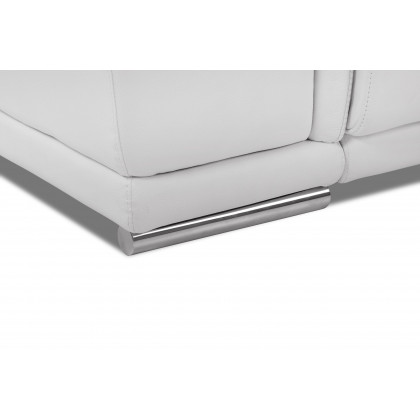 GUF 9762 Power Reclining Sofa with Loveseat - White, Genuine Italian Leather