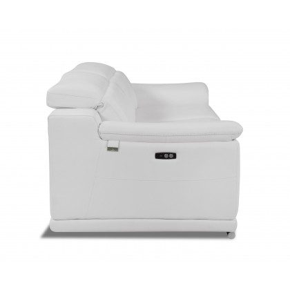 GUF 9762 Power Reclining Sofa - White, Genuine Italian Leather