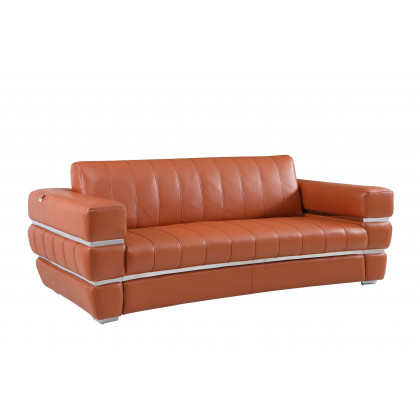 GUF 904 Sofa with Loveseat - Camel, Genuine Leather