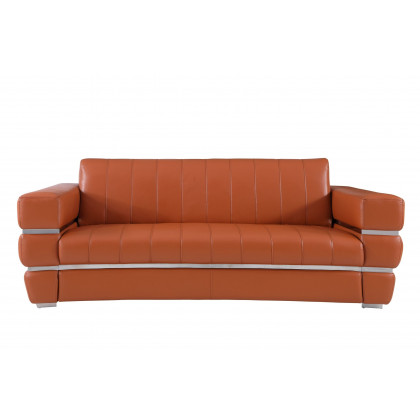 GUF 904 Sofa with Loveseat - Camel, Genuine Leather
