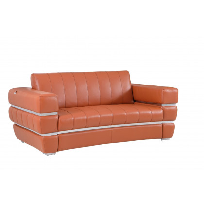 GUF 904 Sofa with Loveseat - Camel, Genuine Leather