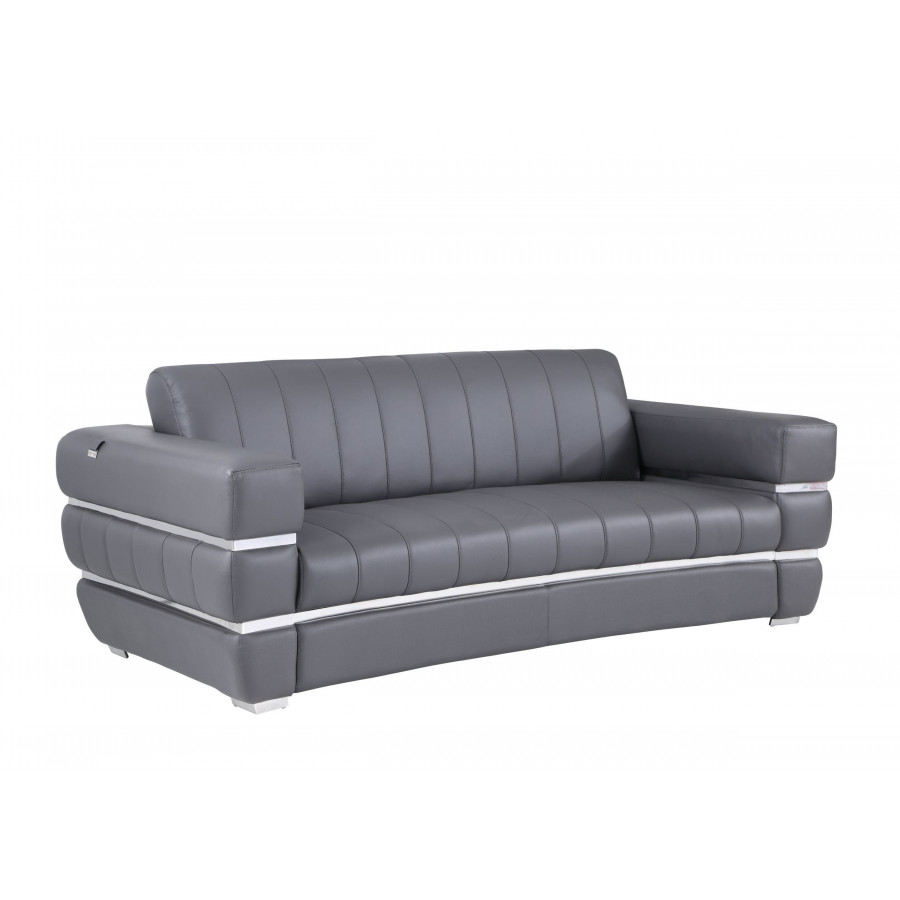 GUF 904 Sofa - Dark Gray, Genuine Leather