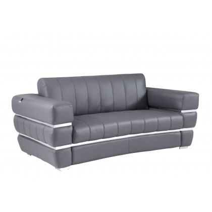 GUF 904 Sofa Set - Dark Gray, Genuine Leather