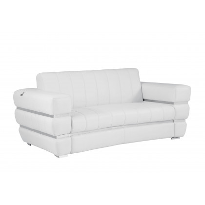 GUF 904 Sofa with Loveseat - White, Genuine Leather